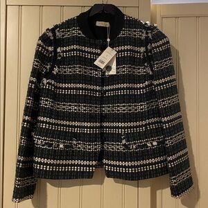 Tory Burch Horseback Tweed Norfolk Jacket